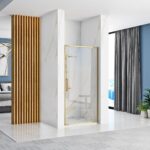 Ușă de duș Batanta REA Rapid Swing Brush Gold 100