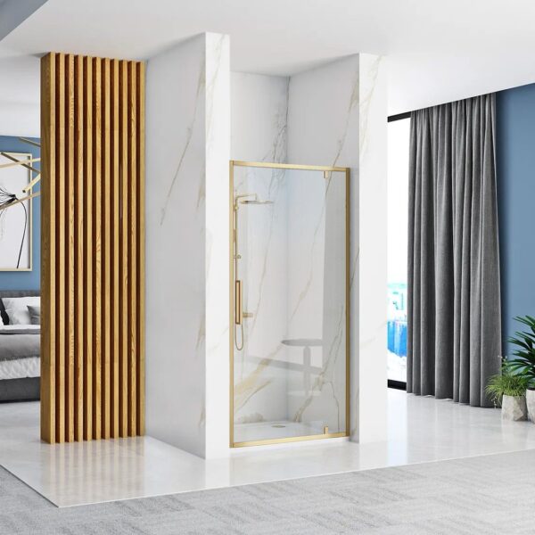 Ușă de duș Batanta REA Rapid Swing Brush Gold 100
