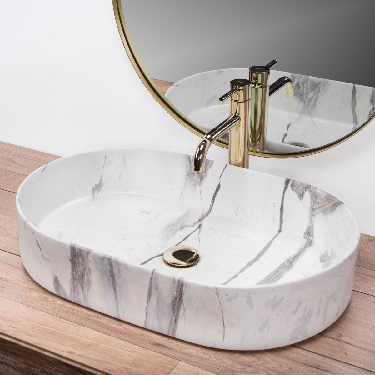 Lavoar pe blat Rea Nadia 60 Sand - imagine 2