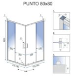 Cabina de dus Rea Punto negru 80x80 cm - imagine 6