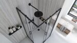 Cabina de dus Rea City 80x80 cm Black - imagine 3