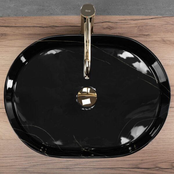 Lavoar pe blat Rea Nadia 50 Black Stone