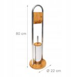 SUPORT DE TOALETE BAMBUS PENTRU HÂRTIE DE TOALETĂ ȘI PERIE 390228 BAMBOO - imagine 6