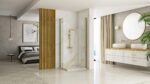 Cabina dus REA Hugo Gold Brush 80x100 - imagine 2