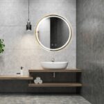 Oglindă LED 90cm MMJ BRUSH GOLD - imagine 4