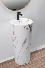 Lavoar freestanding de sine stătător Blanka Marble Marmura - imagine 5