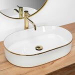 Lavoar pe blat Rea Nadia White Gold Edge