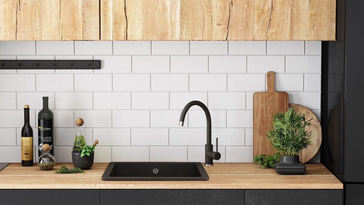 Chiuveta bucatarie Granit Nels black dots - imagine 3