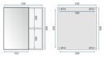 Set mobilier de baie cu lavoar Mario 60cm Grey - imagine 7