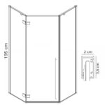 Cabina de dus DIAMOND GOLD  100x100 - imagine 6