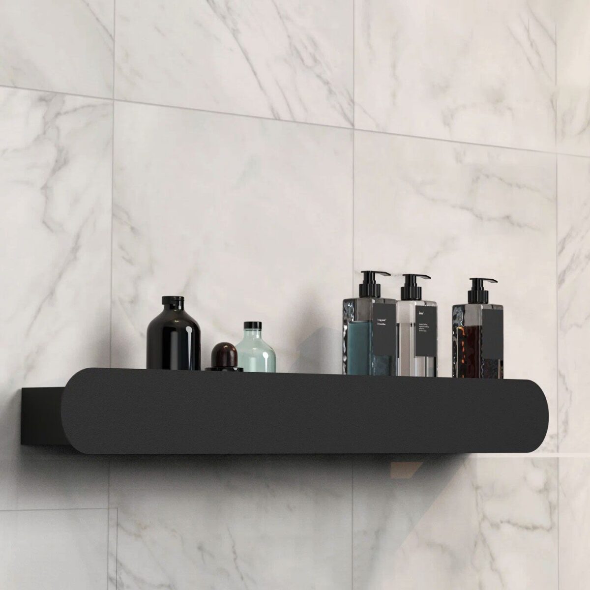 Raft pentru baie SF03 45cm black matt - imagine 2