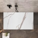 Cada de duș Bazalt CARRARA WHITE 80x100 - imagine 4