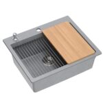 Chiuveta din granit KURT 110 WORKSTATION Grey Metallic - imagine 3