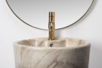 Lavoar freestanding de sine stătător Ceramic Rea Blanka Natural Matt Marmură - imagine 2