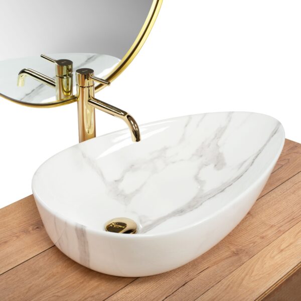 Lavoar pentru blat Rea Greta 65 Bianco Shiny