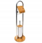 SUPORT DE TOALETE BAMBUS PENTRU HÂRTIE DE TOALETĂ ȘI PERIE 390228 BAMBOO - imagine 5