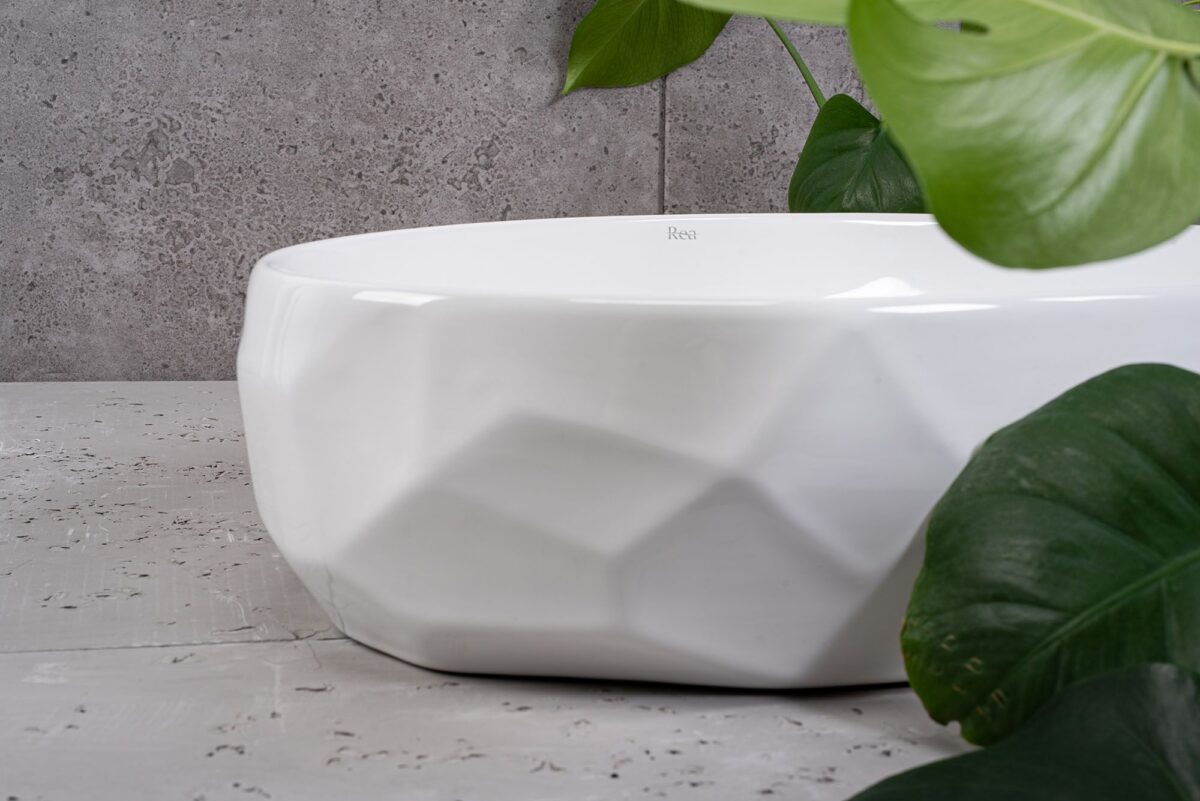 Lavoar ceramic pentru blat REA Maya - imagine 1