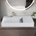 Lavoar pentru blat  Archi 75 CM White - imagine 5