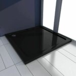 Cada pentru dus din acril Rea Savoy negru 90x90 - imagine 2