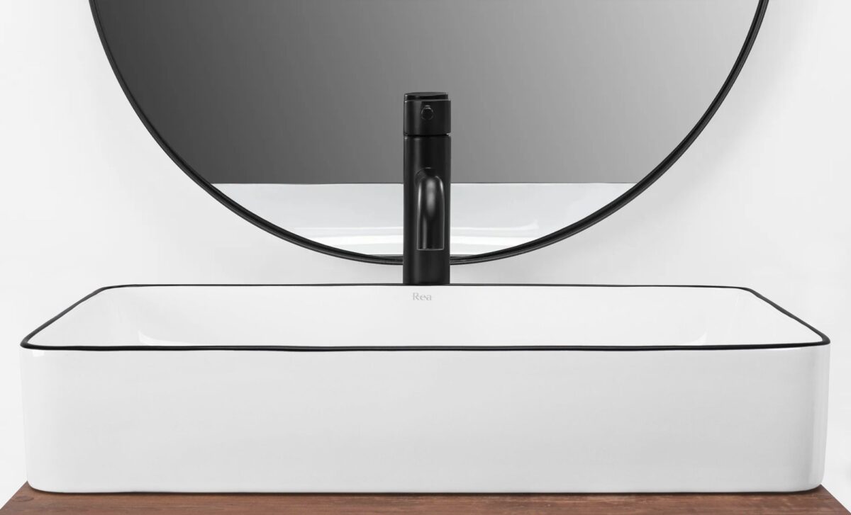 Lavoar pentru blat Rea Denis Black Edge - imagine 2
