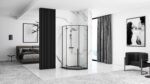 Cadita de dus Diamond Black 90x90 cm negru - imagine 7