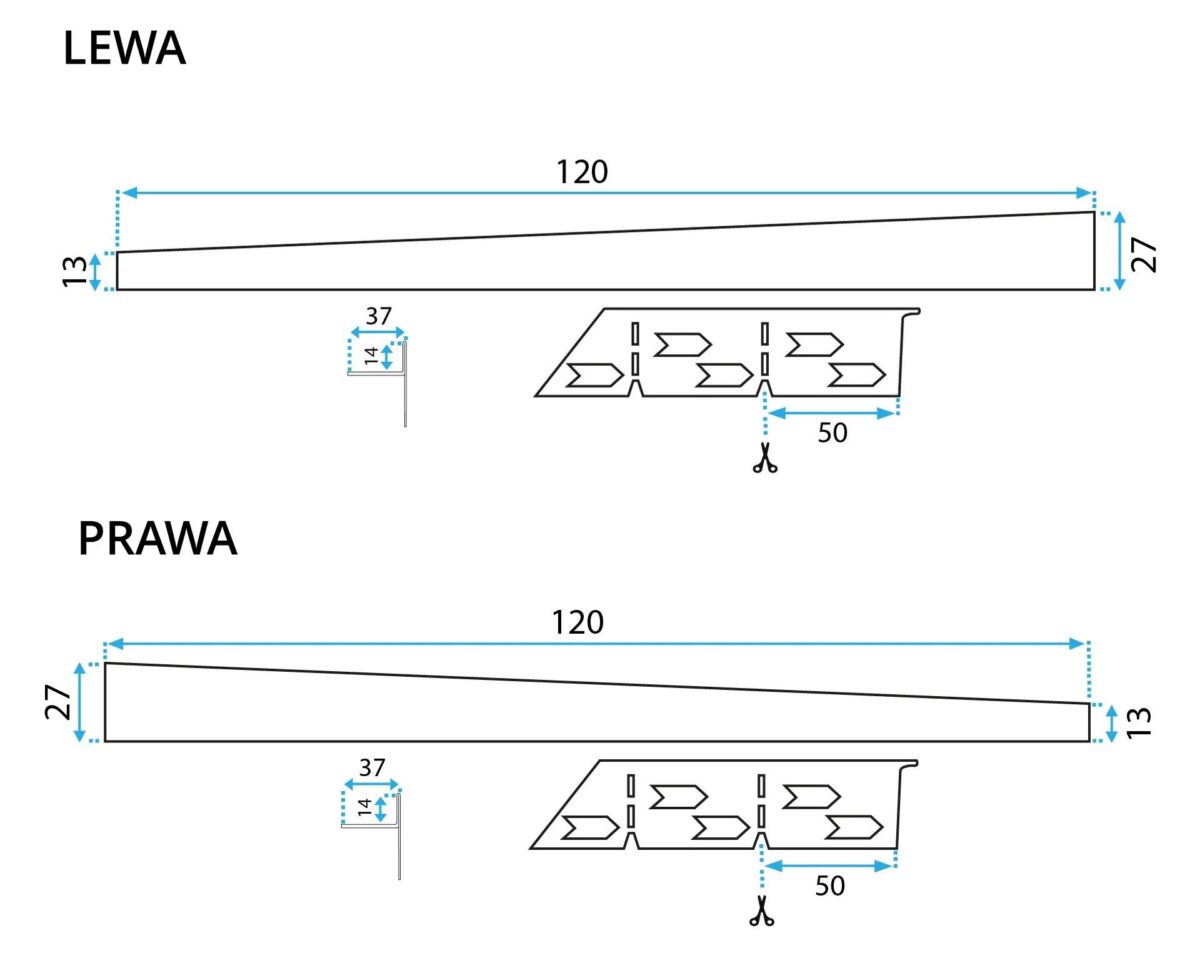 Profil de panta cadita de dus 120 cm Black - imagine 9