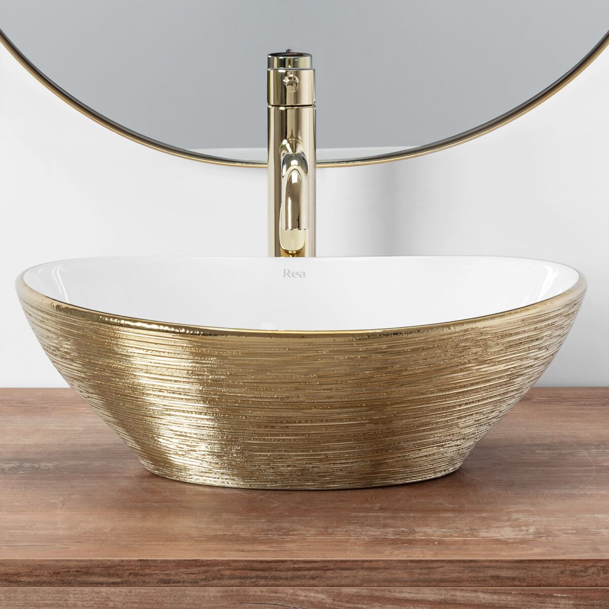 Lavoar pe blat Rea Sofia Brush Gold - imagine 4