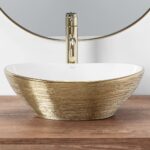 Lavoar pe blat Rea Sofia Brush Gold - imagine 4