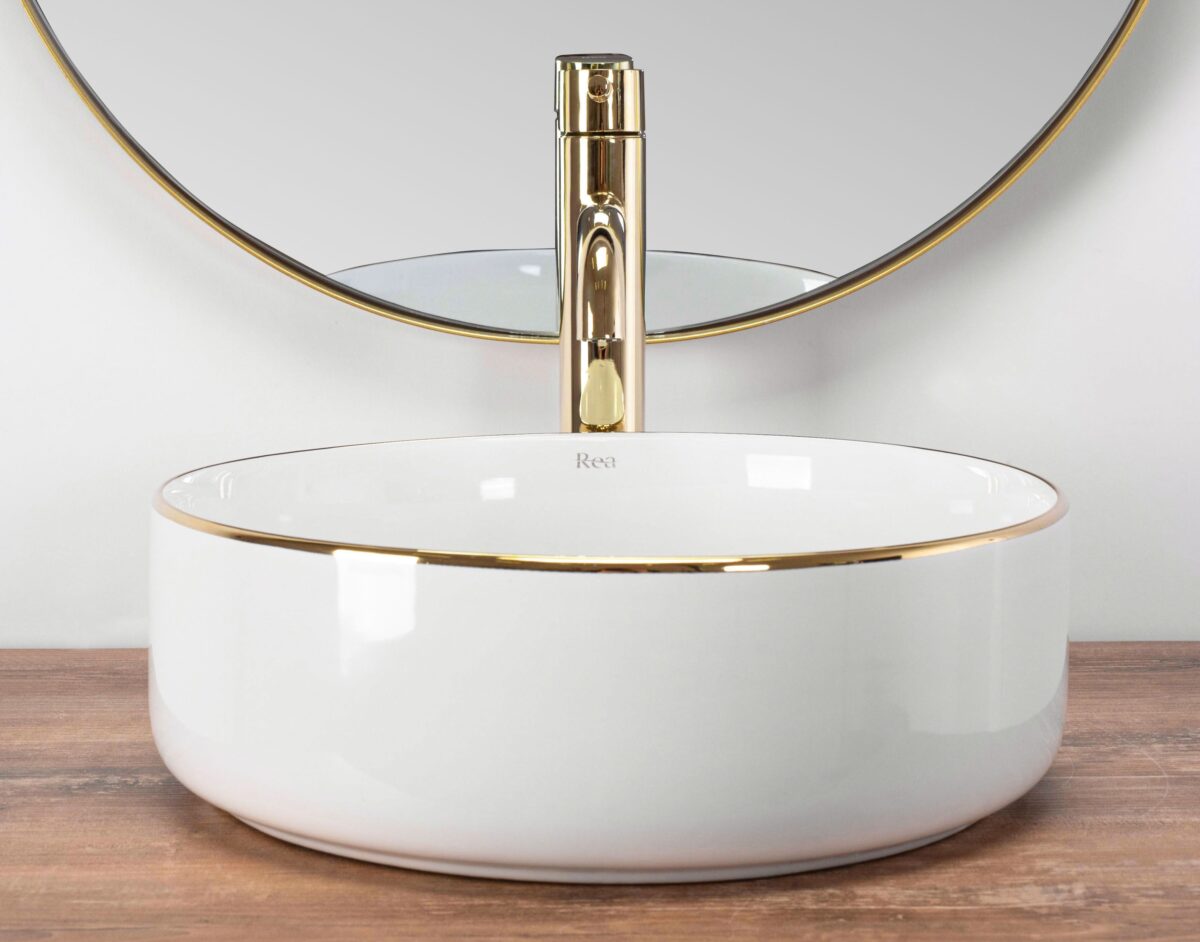 Lavoar pentru blat Rea Sami Gold Edge - imagine 3