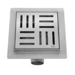 Rigola dus REA CROSS 150x150 Nickel Brush - imagine 3