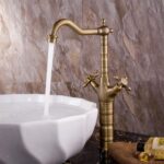 Baterie pentru baie / de bucătărie Rea Rustico antique gold - imagine 5