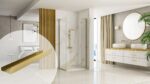 Raft pentru baie SF04 60cm gold brush - imagine 3
