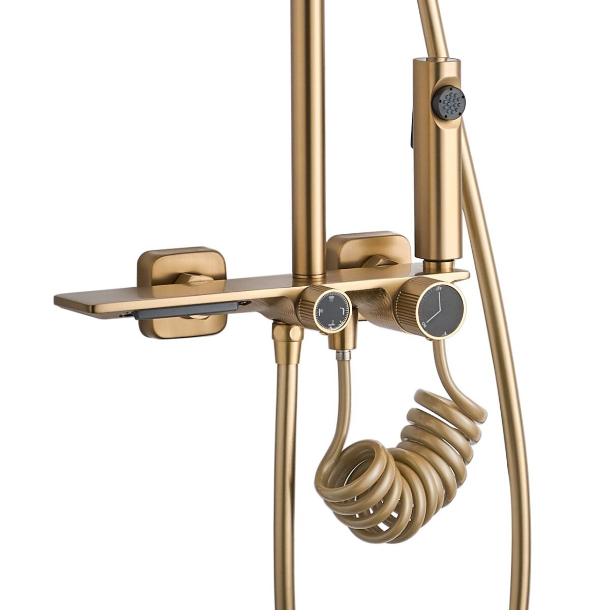 Coloana de dus REA HELIX Brush Gold - imagine 1