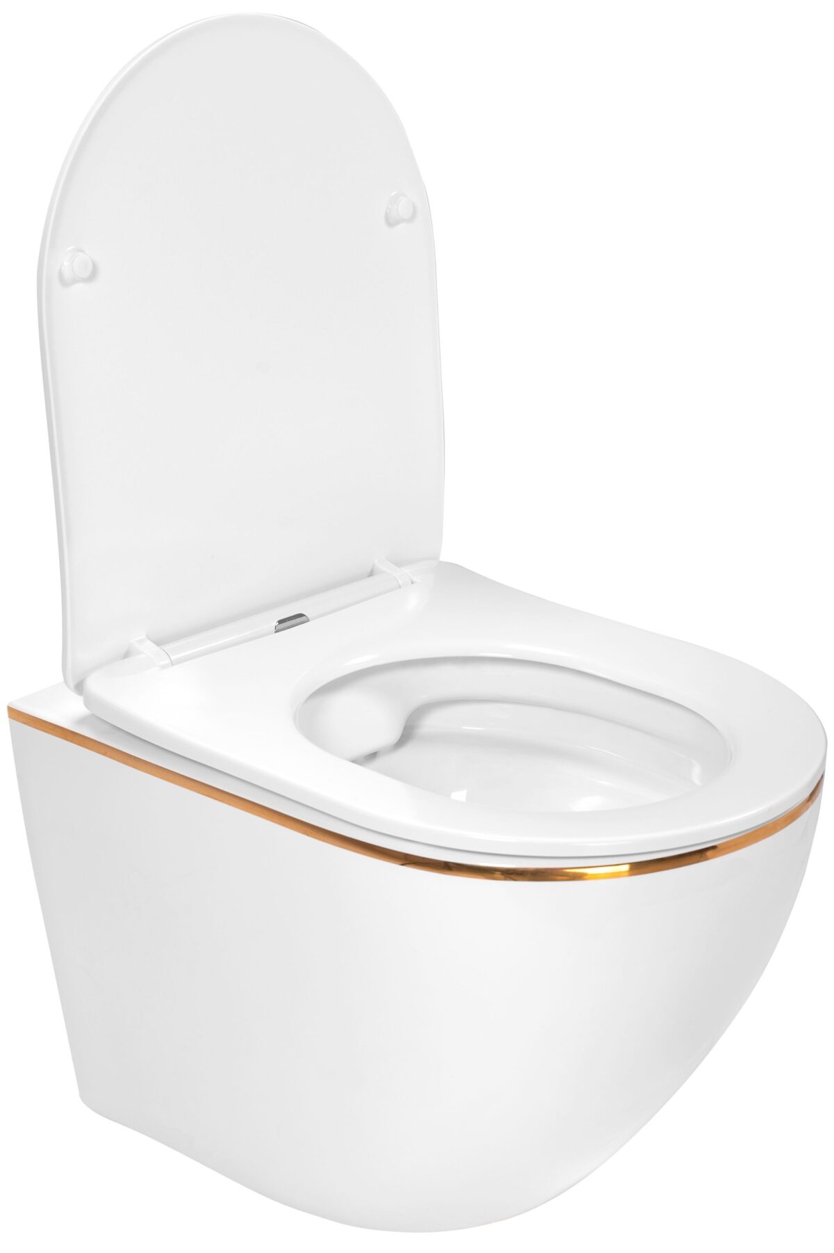 Vas WC Carlo white Mini Flat Gold Edge - imagine 3
