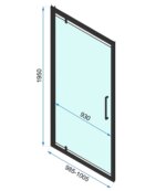 Usa pentru dus rabatabila Rapid Swing 100 - imagine 5