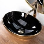 Lavoar pe blat Rea Sofia in Black Gold - imagine 2