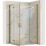 Cabina dus REA Hugo 100x100 Gold Brush