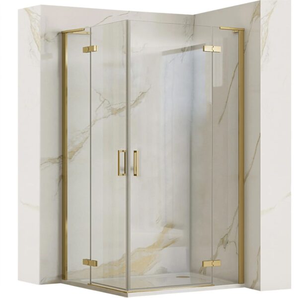 Cabina dus REA Hugo 100x100 Gold Brush