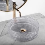 Lavoar pe blat Rea Cristal Light Grey - imagine 2