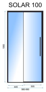 Usa pentru dus SOLAR BLACK MAT 100 - imagine 4
