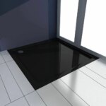 Cada pentru dus din acril Rea Savoy negru 90x90 - imagine 3