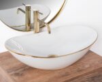 Lavoar pentru blat Rea Royal Auriu Edge