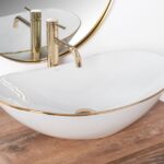 Lavoar pentru blat Rea Royal Auriu Edge