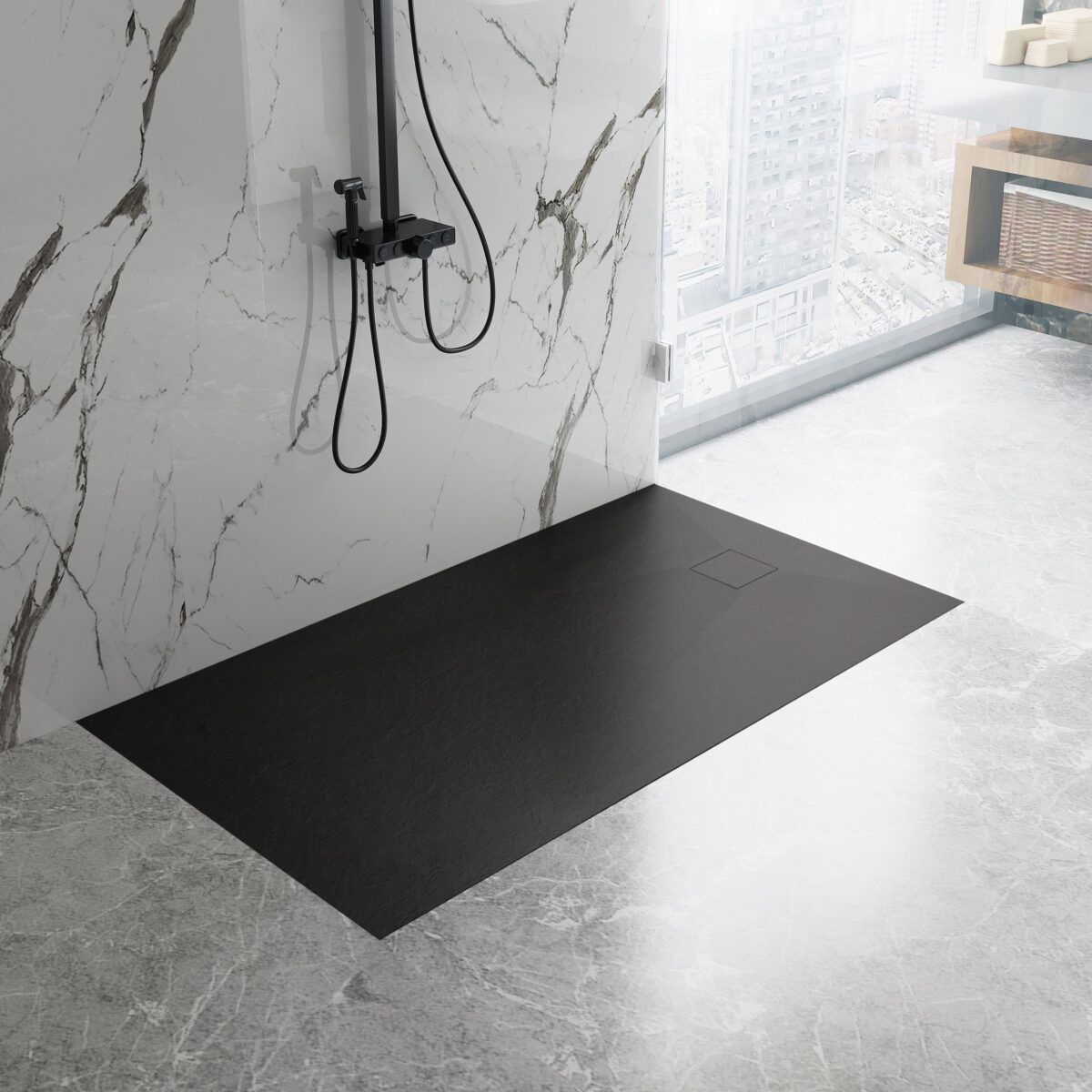 Cada de duș Magnum Black 120x90 - imagine 5