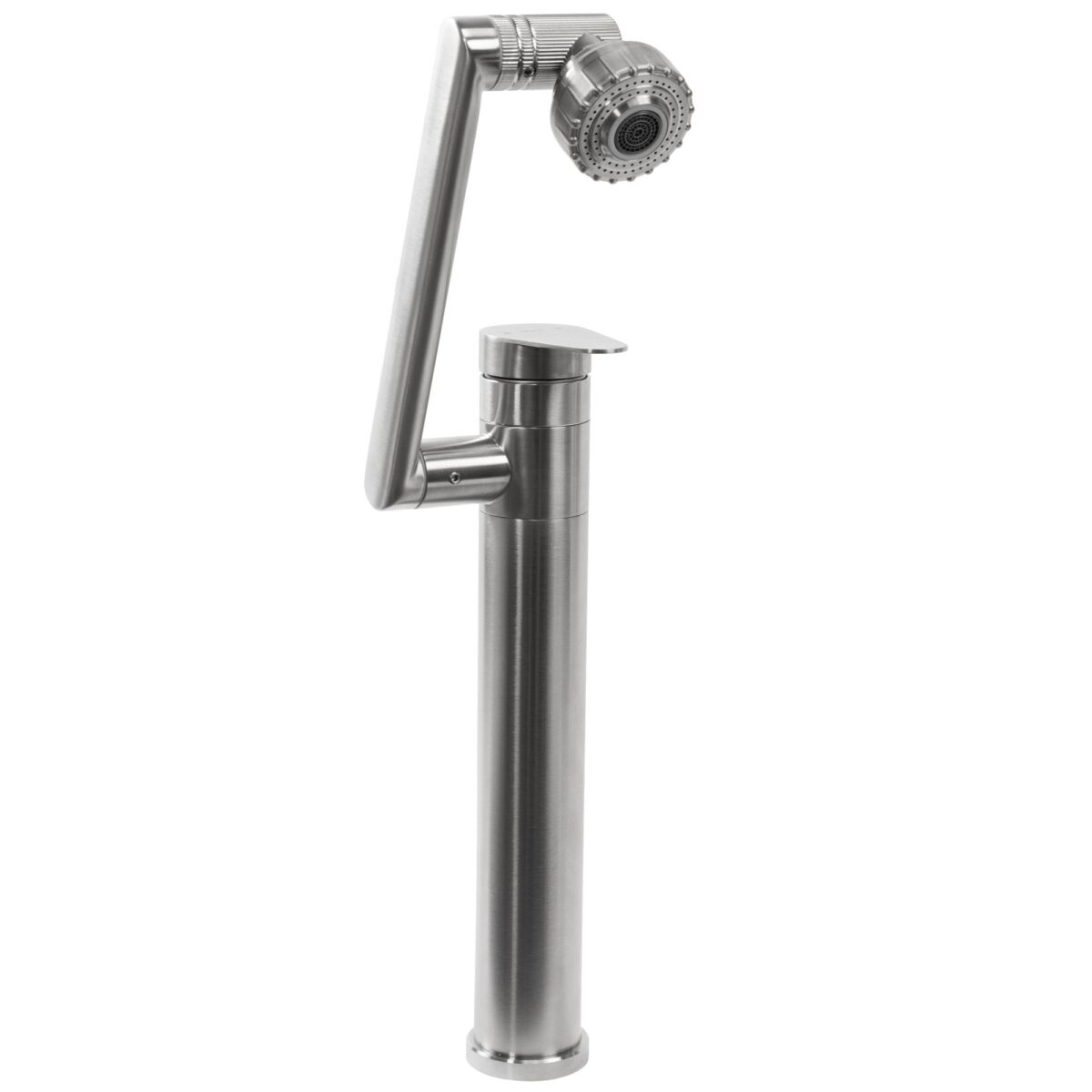 Baterie pentru baie Rea PACO Nickel Brush INOX High - imagine 7