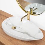 Lavoar pentru blat Rea Greta 65 Bianco Shiny - imagine 5