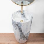 Lavoar de sine stătător Ceramic Rea Anya Granit matt - imagine 2