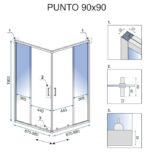 Cabina de dus Rea Punto negru 90x90 cm - imagine 6