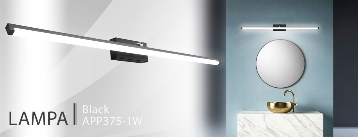 APLICA de baie LED pentru oglinda 20W 100CM APP375-1W negru - imagine 7