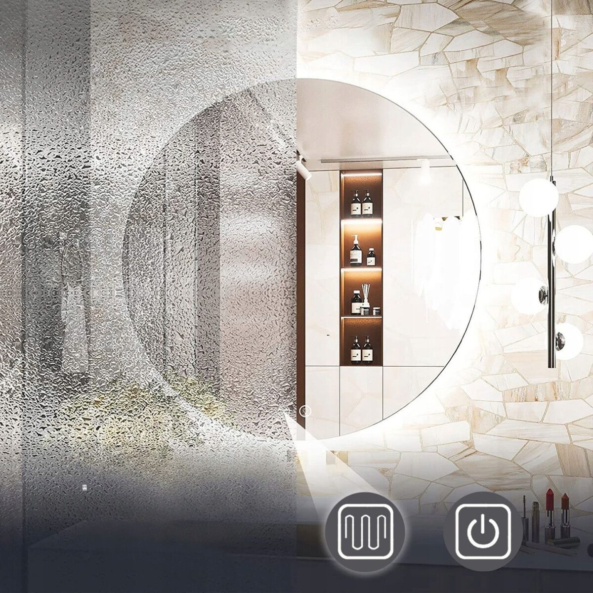 Oglindă LED 50cm HZJ050 - imagine 8